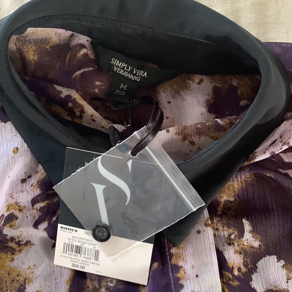 NWT Simply Vera Wang hi-lo abstract floral dress M - Picture 8 of 13